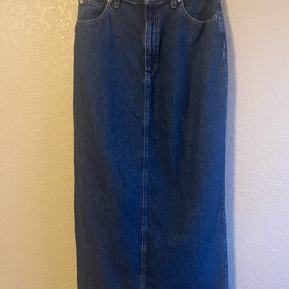 Vintage Liz Claiborne Classic Blue Denim Skirt | Size 10